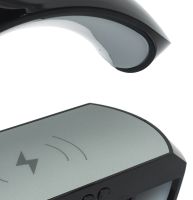 Настільна смарт лампа нічник 4 в 1 RGB BT-3401 акумуляторний з бездротовою зарядкою 15W і Bluetooth колонкою, світлова звукова колонка Чорна