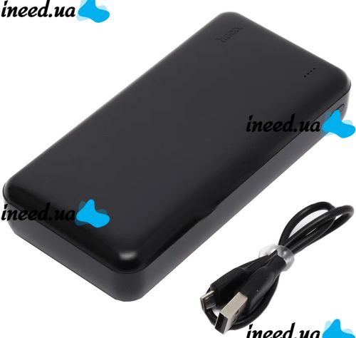Зовнішній акумулятор з швидкою зарядкою Power Bank Hoco J87A 20000mAh PD20W + QC3.0(22.5 W), Портативна батарея повербанк Хоко з виходом Type-C Чорний