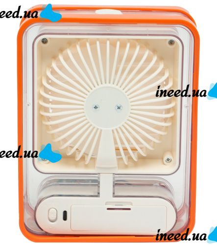 Desktop Rechargeable Mini Fan Humidifier Jisulife Holder Fan HF-200 with Backlight Wireless Mini Fan 4 Speeds USB