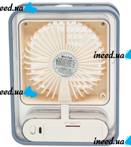 Desktop Rechargeable Mini Fan Humidifier Jisulife Holder Fan HF-200 with Backlight Wireless Mini Fan 4 Speeds USB