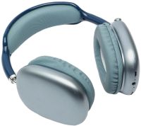 Накладні бездротові навушники Bluetooth Macaron P9 Max з Aux, повнорозмірні блютуз стереонавушники зі слотом карти пам'яті MicroSD, TF Card сині