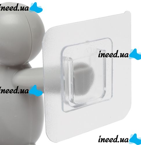 Настенная самоклеящаяся полка органайзер Человечки Storage Shelf AND XL-941 для ванной комнаты, Прямая подвесная полочка для принадлежностей Белая