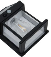 Уличный настенный светильник COBA Solar Wall Lamp HW-666-1W на солнечной батарее, Аккумуляторная фасадная лампа с датчиком движения KT-666