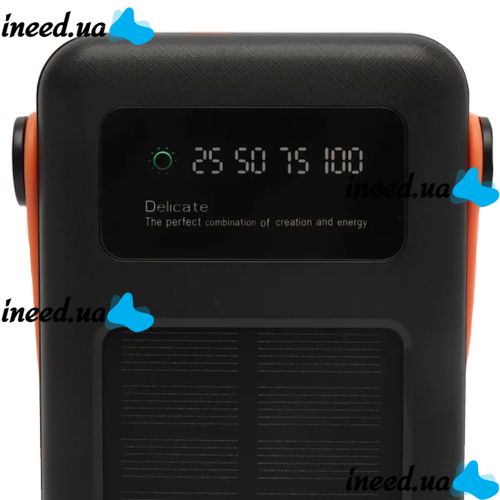 Portable Charger Power Bank Voltronic YM-635CX 50000mAh with Solar Panel and Solar Flashlight External Battery Powerbank for Charging