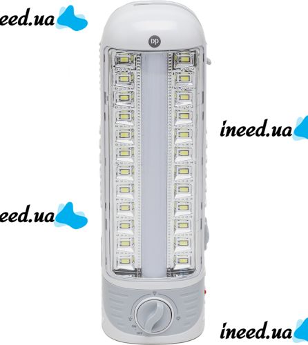 Світлодіодна переносна лампа ліхтар DP Light DP-7104 1500 mAh з регулюванням світла для кемпінгу, акумуляторні прожектор світильник з ручкою Білий