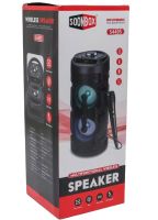 SoonBox S4405 10W Wireless Bluetooth Speaker with Microphone and RGB LED Backlight, Rechargeable Bluetooth Speaker USB AUX for Android IOS Black