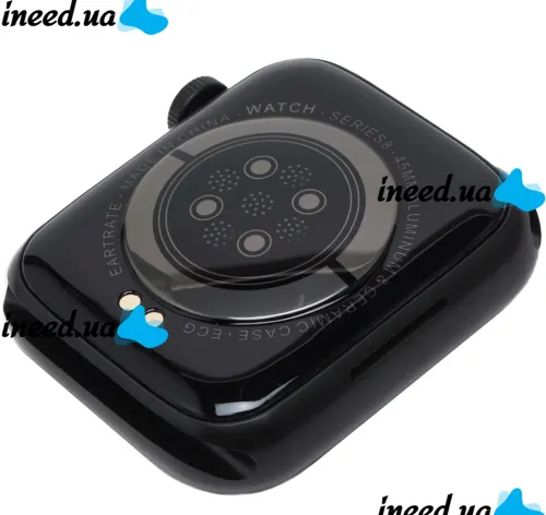 Наручні Смарт годинник Smart Watch T500 Спортивні з мікрофоном, тонометром IP67 Aluminium 44mm Розумні годинник з функціями фітнесу та здоров'я чорні