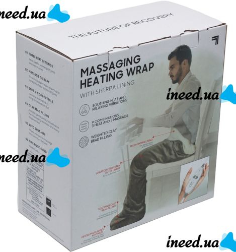 Масажна зігріваюча ковдра Calming Cosy LY-19 з підігрівом і масажем, електрична грілка плед CHC-3 3 режими для ніг і тіла від мережі Сірий