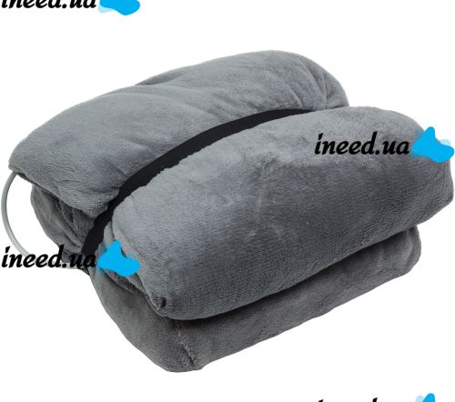 Масажна зігріваюча ковдра Calming Cosy LY-19 з підігрівом і масажем, електрична грілка плед CHC-3 3 режими для ніг і тіла від мережі Сірий
