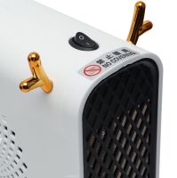Outdoor Spiral Heater Fan Heater Voltronic JIEBO-N8 500W with Deer Horns, Portable Desktop Electric Heater Deer White