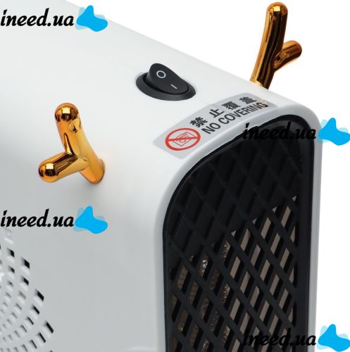 Outdoor Spiral Heater Fan Heater Voltronic JIEBO-N8 500W with Deer Horns, Portable Desktop Electric Heater Deer White