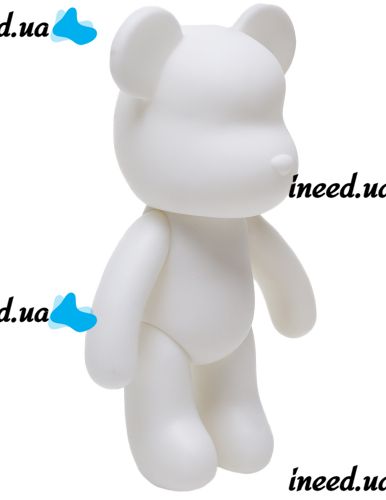 Флюїдний ведмедик Зроби сам DIY Creative Fluid Bear 23 см з фарбами 3 шт Набір розмальовка іграшка Ведмедик для творчості вініловий ведмідь флюїд-арт