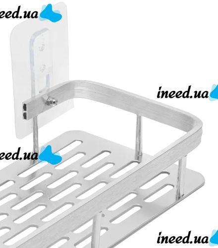 Wall Mounted Straight Bathroom Shelf Storage Rack AND144 for Accessories, Hanging Organizer 30x13x5.5cm Bathroom Wall Holder White