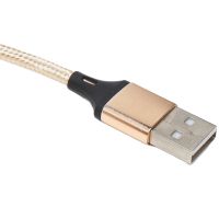 Тройной зарядный USB кабель Proda Azeada Cavalry PD-B92th 3в1 Micro-USB, Type-C, Lightning для зарядки телефона 1.5м, Зарядка шнур 2.4 А Золотой