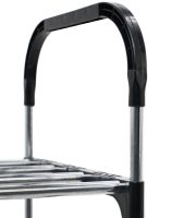 Підлогова Полиця органайзер Shoe Rack Rias RD-9005 для зберігання взуття 6 ярусів, стійка етажерка на 6 секцій полиць 115x56x30 см зі сталі срібляста