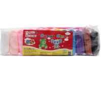 Solidifying plasticine Super Clay A1435D 12 colors for modeling and modeling figures, A set of air modeling with blades Worison BK-1012 for children