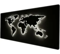 Glowing World Map HP227 80x30 cm computer gaming mat for keyboard and mouse, Mouse Gaming Surface