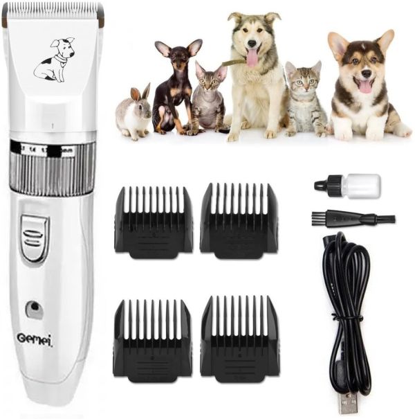 Cordless Cordless Animal Clipper Gemei GM-634, Groomer, Dog and Cat Trimmer, Grooming Machine