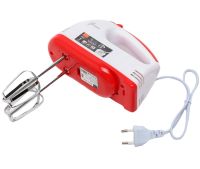 Ручний кухонний міксер Domotec R-6633W 260W для замішування і збивання тіста з 2 видами насадок, тістоміс Домотек R. 6633w 7 швидкостей від мережі
