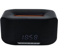 Ультразвуковий зволожувач повітря RGB Flame Aroma Humidifier H115A з ефектом полум'я Bluetooth колонка з LED годинами Аромадифузор нічник з пультом