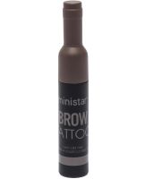 Ministar Brow Tattoo Black Black Waterproof Tint Paint with Tattoo Effect for eyebrow highlighting, Marker Gel #102 10 ml for eyebrow tattooing
