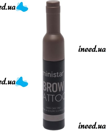 Ministar Brow Tattoo Black Black Waterproof Tint Paint with Tattoo Effect for eyebrow highlighting, Marker Gel #102 10 ml for eyebrow tattooing