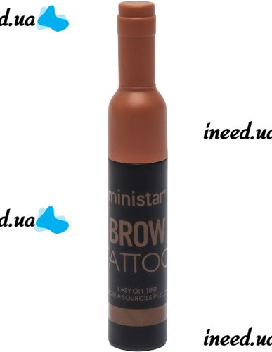 Ministar Brow Tattoo Black Black Waterproof Tint Paint with Tattoo Effect for eyebrow highlighting, Marker Gel #102 10 ml for eyebrow tattooing