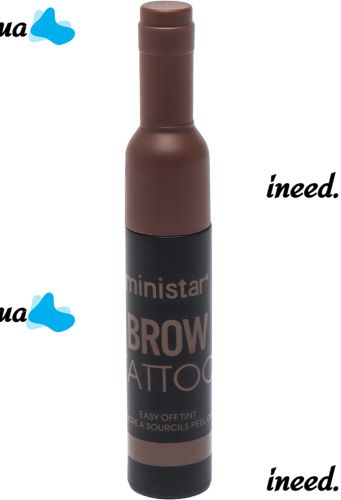 Ministar Brow Tattoo Black Black Waterproof Tint Paint with Tattoo Effect for eyebrow highlighting, Marker Gel #102 10 ml for eyebrow tattooing