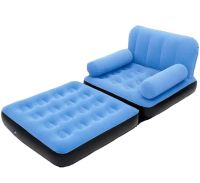 Inflatable single transformer chair Bestway 67277 up to 160kg with reclining back and armrest, single sofa bed 191x97x64 cm for relaxation