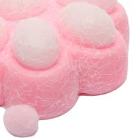 Силіконова іграшка антистрес сквіш котяча лапка Squishy Toys з ворсинками для рук, Дитяча м'ялка лапа кота Моті Каваї з кульками 2410-4 для дітей