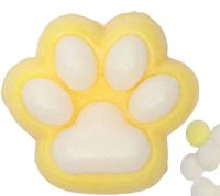 Силіконова іграшка антистрес сквіш котяча лапка Squishy Toys з ворсинками для рук, Дитяча м'ялка лапа кота Моті Каваї з кульками 2410-4 для дітей