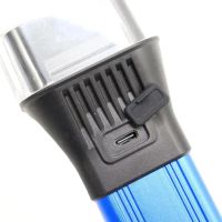 Ручний акумуляторний ліхтарик COBA CB-888 5W з боковим світлом 26 LED, кишеньковий Світлодіодний ліхтар СОВА YYC-C69 до 150 метрів 5 режимів USB Синій