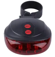 Bailong BL-118 Rear Bicycle Flashlight on the handlebar laser track with mounting, Bicycle flashlight headlight for a battery-powered bicycle with a BL118 fastener