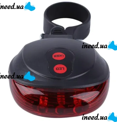 Bailong BL-118 Rear Bicycle Flashlight on the handlebar laser track with mounting, Bicycle flashlight headlight for a battery-powered bicycle with a BL118 fastener