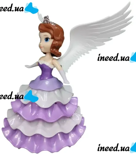 Танцююча інтерактивна лялька нічник Софі Dancing Angel Ice Princess LD - 159d з підсвічуванням, музична іграшка Софія принцеса від батарейок фіолетова
