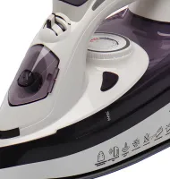 Operatec OP-1005 2200W handheld steam iron with ceramic soleplate and steam regulator for ironing and steaming clothes from mains Purple