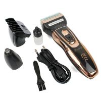 Аккумуляторная мужская электробритва, машинка, триммер Gemei GM-595 Hair Trimmer для бороды и носа, универсальный набор 3 в 1 для стрижки волос Gemmy
