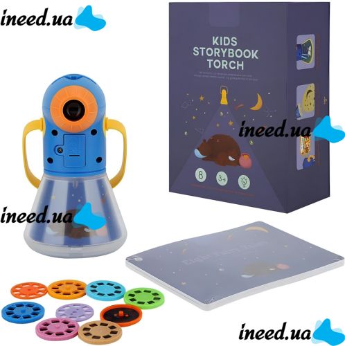 Детский проектор звездного неба MiDeer Kids Story Book AND HA-158 ночник с кассетами со сказками и таймером на батарейках для детей от 3-х лет