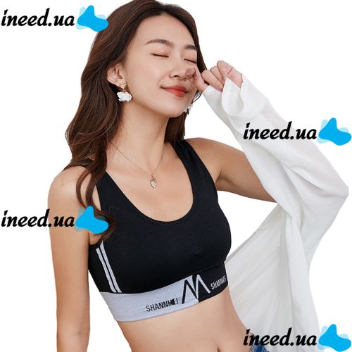 Спортивний топ Shoulder Sports Suit Shannmei ABC888, безшовний бюстгальтер, ліфчик пуш-ап з м'якими чашками для спорту, тренувань, Shanmei