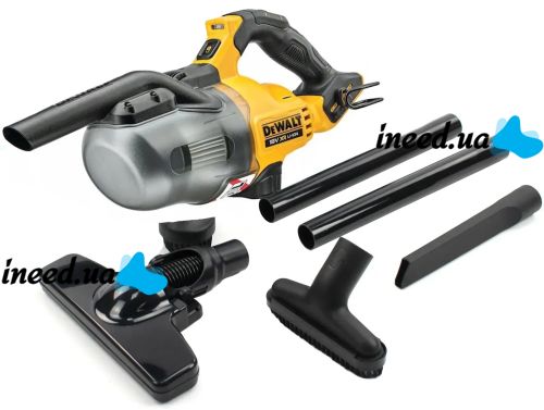Автомобільний акумуляторний пилосос DeWALT DCV501LN-XJ 36V 6Ah з насадками, Бездротовий пилосос Деволт з 2 акумуляторами для авто та дому Жовтий