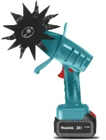 Makita G6685 cordless handheld mini cultivator for loosening and weeding the vegetable garden, cordless electric cultivator with 2 batteries for the garden