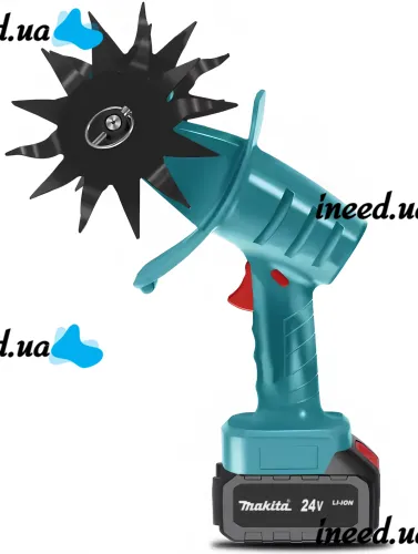 Makita G6685 cordless handheld mini cultivator for loosening and weeding the vegetable garden, cordless electric cultivator with 2 batteries for the garden