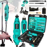 Набір інструментів міні шліфувальна машинка Makita GD0603 комплект з двома граверами 12V бормашина з гнучким валом і штативом 236 насадок у кейсі
