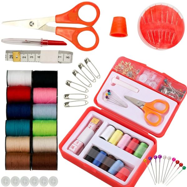 Дорожный швейный набор One Second Needle чудо-иголки для шитья Insta Sewing Kit Tasy To Thread, ножницы, иголки с боковым отверстием Ван Секонд Нидл