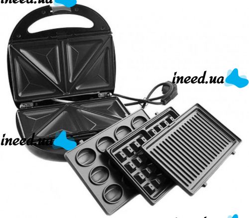 Sandwich maker sandwich maker multi-baker 4 in 1 Steinberg ST-779 1200W 4in1 Grant GT-779 1200W grey grill, waffle iron, walnut GrandHoff sandwich maker