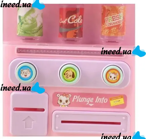 Children's Toy Vending Machine with Drinks Vending Machine Drink Voice 8288, Toy Store Play Set with Lighting Effects