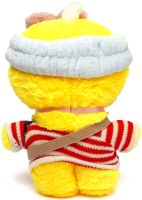 Soft toy Huada Toys duck with glasses Lalafanfan 35 cm, plush duck in clothes Cafe mimi duck Lalafanfan Yellow