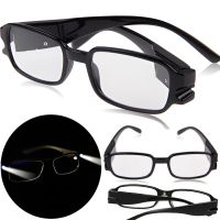Magnifying LED Reading Glasses Multi Strength Reading Glasses with Dual Backlight, Universal Glasses with Flashlight Black