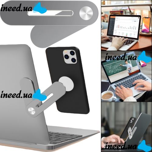 Magnetic Holder for Phone, Tablet for Laptop F11 Bracket Folding Magnetic Mount with Height Adjustment on the side panel of the laptop F-11