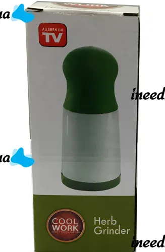 Ручний подрібнювач для свіжої зелені Herb Grinder ручна механічна млин для спецій і сушених трав з регульованим рівнем помелу Зелена